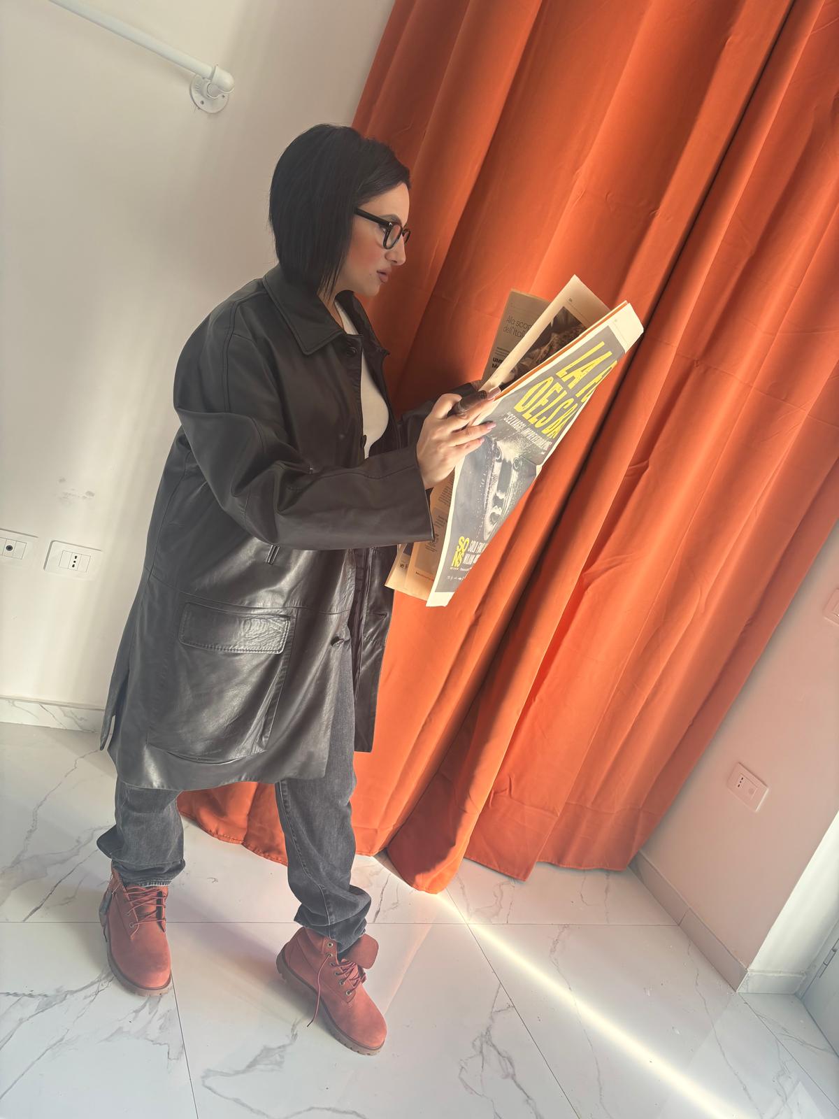 Cappotto in pelle valentino